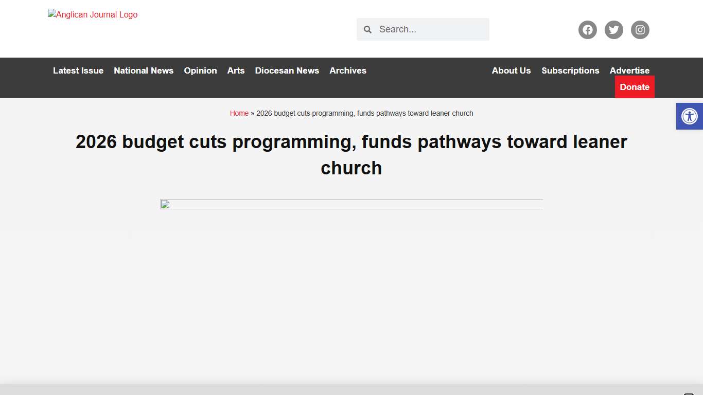 2026 budget cuts programming, funds pathways toward leaner church - Anglican Journal